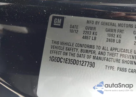 2013 Cadillac Cts from USA, damaged, VIN 1G6DC1E35D0127790